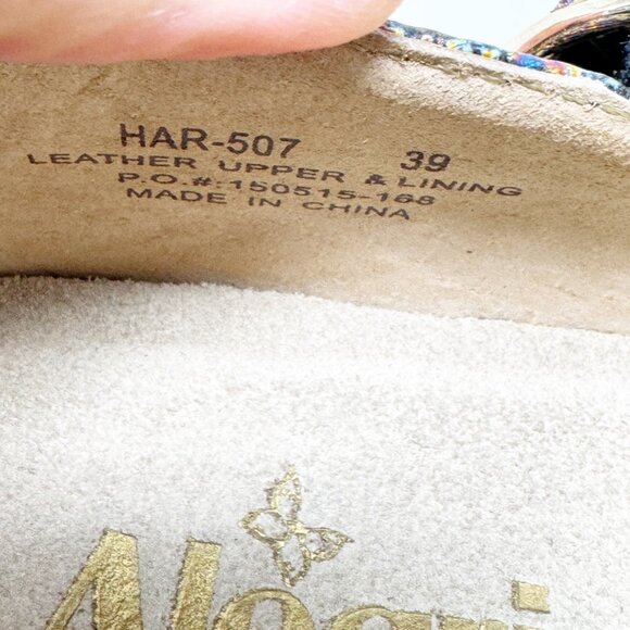 Alegria Womens Multi-speckled Leather Buckle Mary Jane Shoe Size 9 US 39 EU - Picture 7 of 11